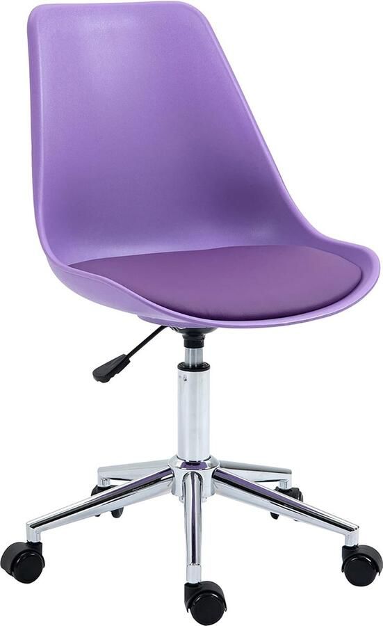 Eddy Bureaustoel voor kinderen draaistoel kinderbureaustoel (paars) met ergonomisch design