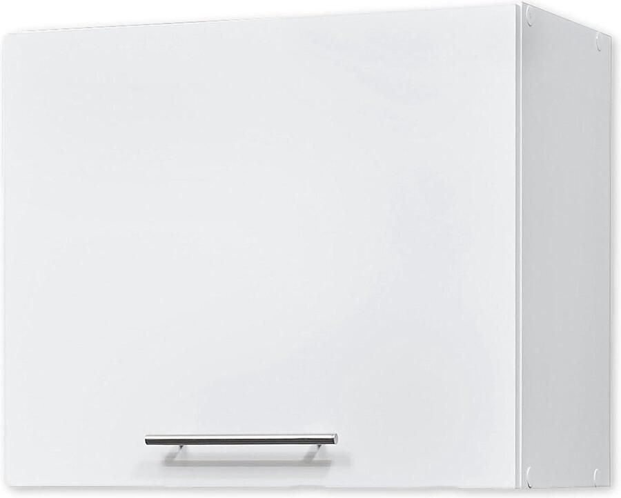 EDDY Moderne Hangkast Keuken Mat Wit Ruime Opbergruimte 60x50x31 cm keukenblok