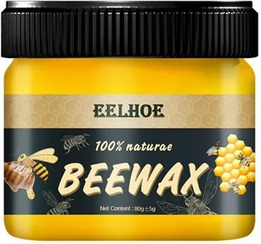 EELHOU Bijenwas Meubel Boenwas Antiekwas Meubelwas Vloerwas BEEWAX WOOD POLISH Gemakkelijk Verwerkbaar Met Zuivere bijenwas Meubelonderhoudsmiddel 80 gram