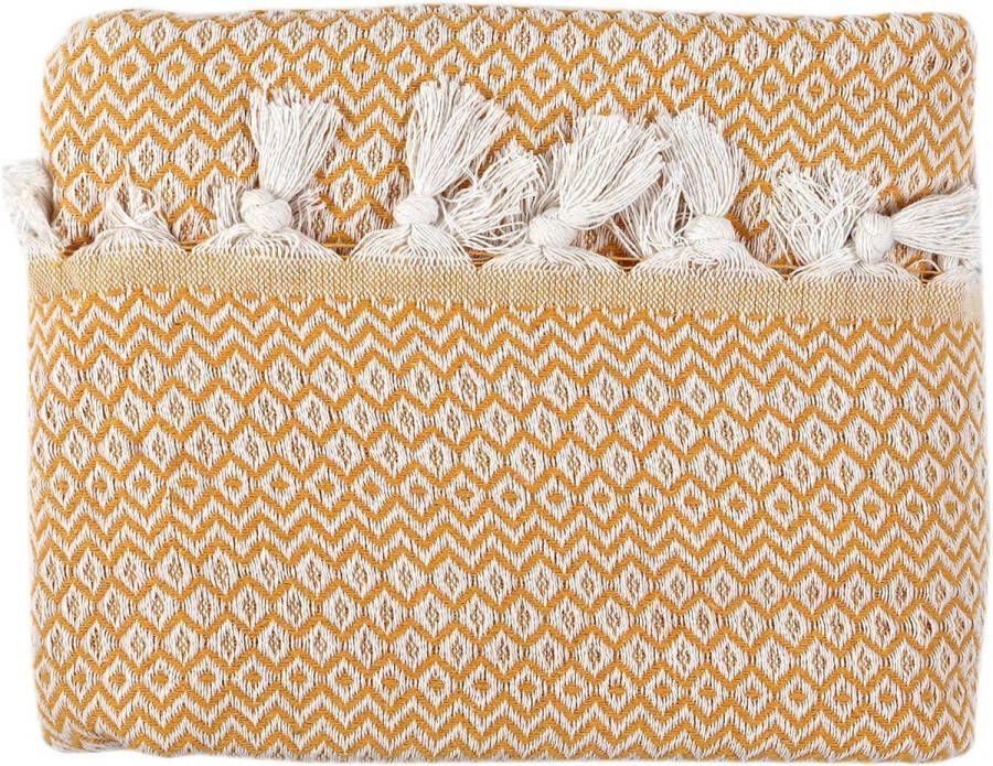 Eenpersoonsbed sprei goud-geel katoen bankdeken knuffelige tv-deken bankdeken fauteuildeken omkeerbare deken bedsprei bankhoes zomerdeken 150 x 200 cm