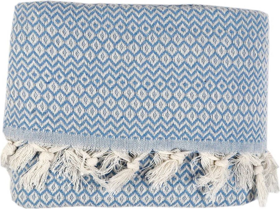 Eenpersoonsbed sprei lichtblauw blauw katoen bankdeken knuffelige tv-deken bankdeken omkeerbaar deken sprei bankdeken zomerdeken 150 x 200 cm