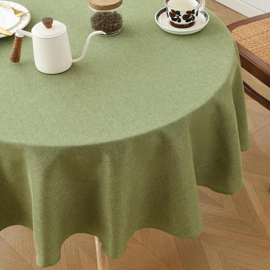 Eenvoudig linnen tafelkleed hoogwaardig 1 stuk polyester