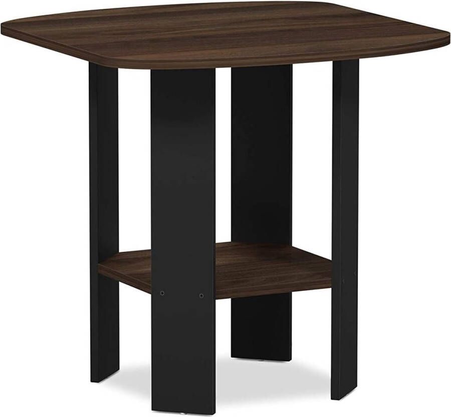 Eenvoudig ontwerp houten bijzettafel Columbia Walnoot Zwart 50.8 x 50.8 x 49.78 cm - Foto 2