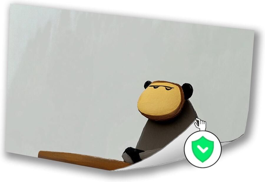 Eenvoudige aap met tafel Aap posters dier Minimalisme Wanddecoratie klassiek Posterprints poster 150x100 cm