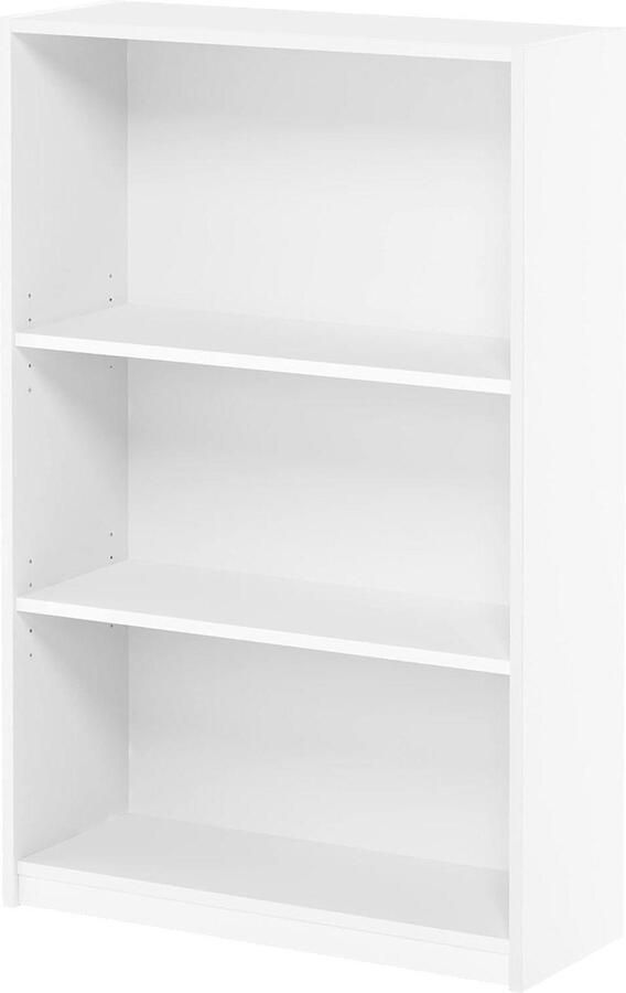 Eenvoudige boekenkast hout wit 2413 x 2413 x 10236 cm JAYA