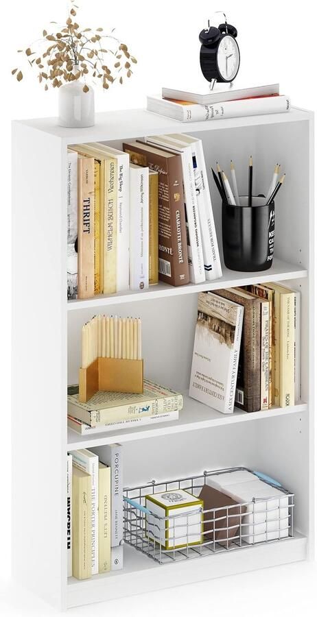 Eenvoudige Boekenkast in Wit Functionaliteit voor Elke Kamer