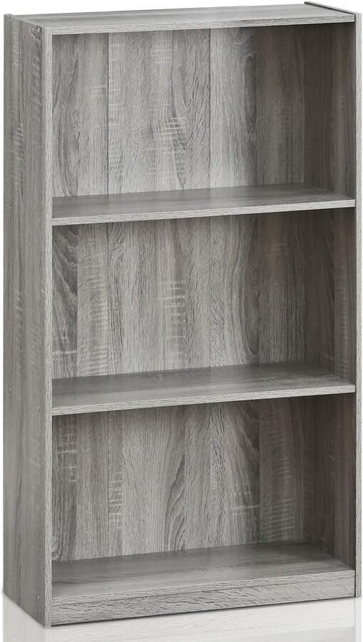 Boekenkast met 3 Niveaus Opbergrekken Francs Eiken 55 2x100 3x23 5 cm