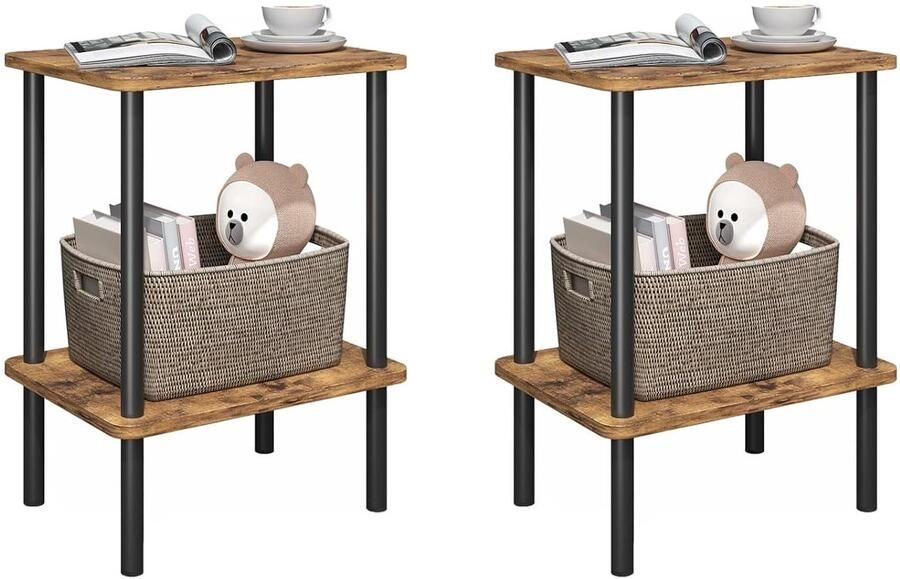 Eenvoudige houten bijzettafel veelzijdig en ruimtebesparend 1 stuk massief hout smal