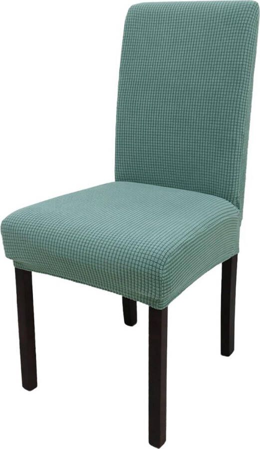 Eetkamer Hoezen Stoel Chique Jacquard Spandex Stoelhoes Set van 6 Afneembare en Wasbare Stoelbeschermers voor Eetkamer Bruiloften en Banketten in Erwtgroen