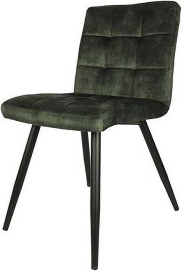 Eetkamerstoel army green eetkamerstoel velvet L58 5B47H82 5CM