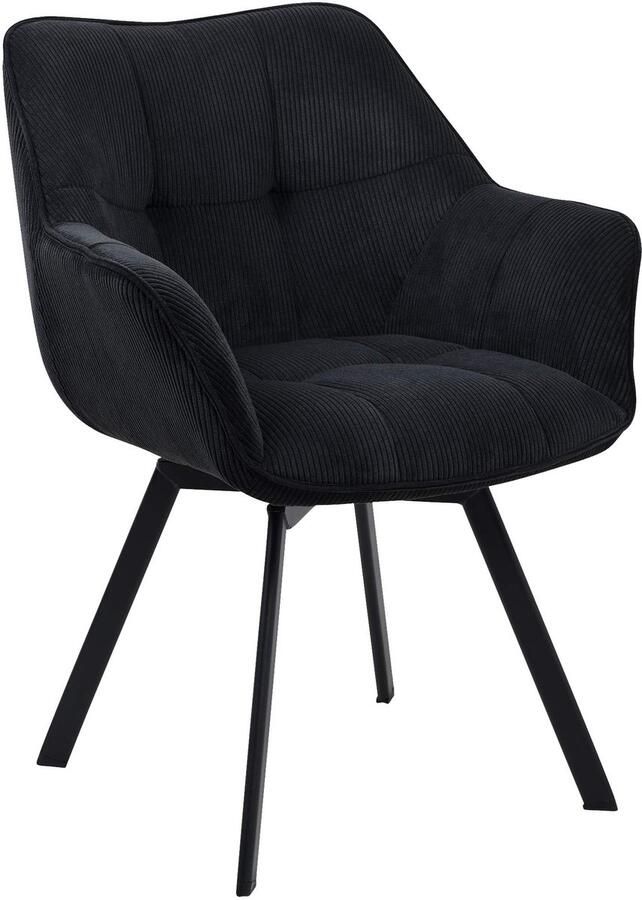 Eetkamerstoel Corduroy Draaiend Onderhoudsvriendelijk Modern Design Eettafelstoel