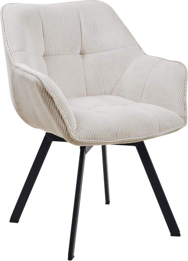 Eetkamerstoel Corduroy Draaiend Onderhoudsvriendelijk Modern Design Eettafelstoel