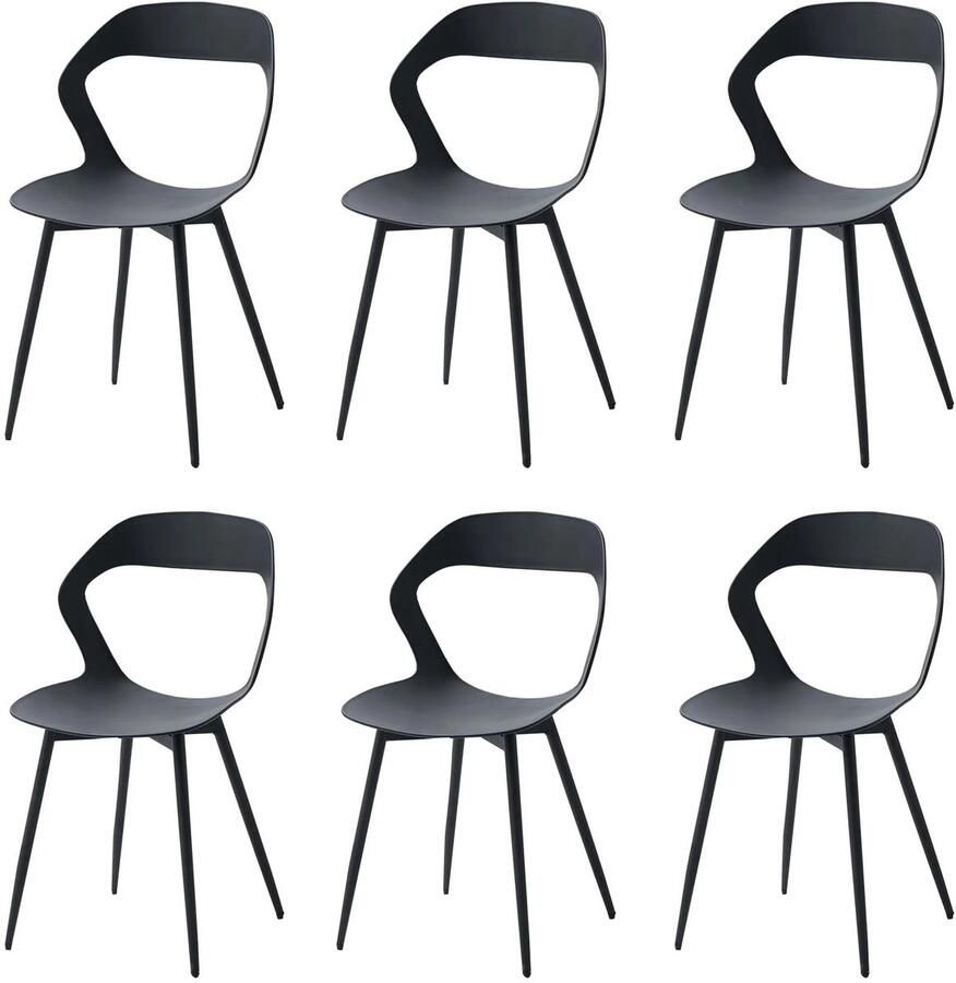 Corenia Eetkamerstoel Eetkamerstoelen Set van 6 Keukenkruk Keukenstoelen Montage Stoelen Wit