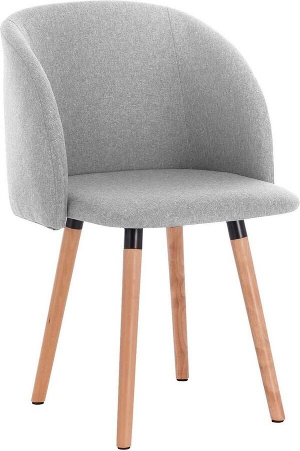 Rootz Living Rootz Eetkamerstoel Ergonomische Fauteuil Accentstoel Ademend Linnen 84cm x 47cm x 38cm