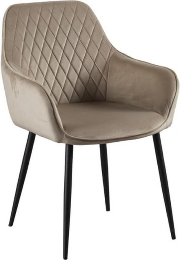 ZAZA Home Eetkamerstoel LuxSeat fluweel beige