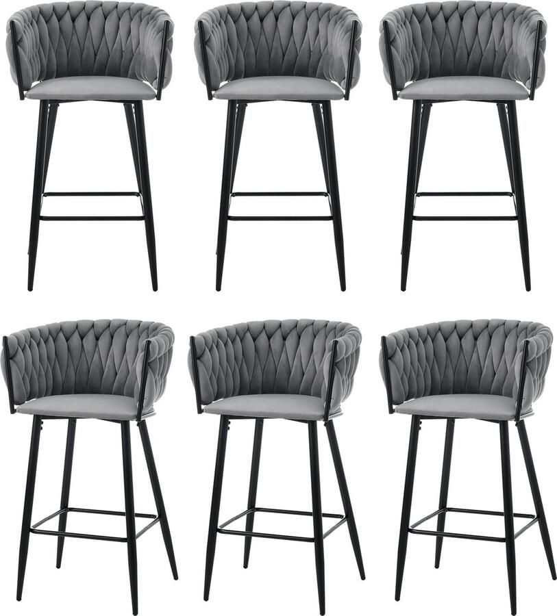 Zonder merk Gotagee Eetkamerstoel fluwelen stoelen voor de woonkamer vier metalen poten stoel voor vrije tijd