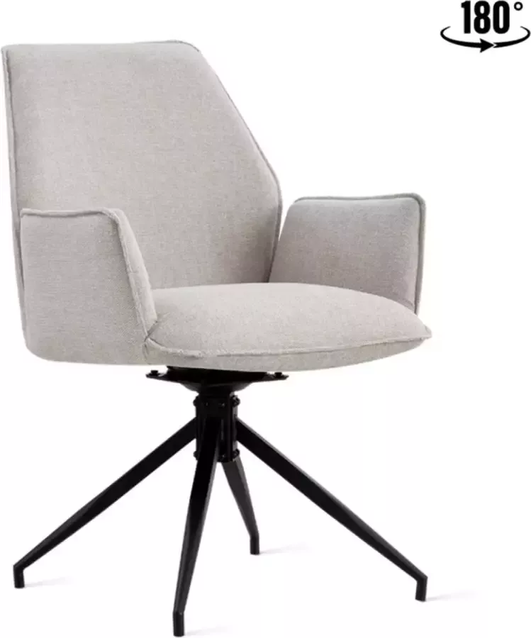 Eetkamerstoel Jill Linnen Beige Set van 2 stuks