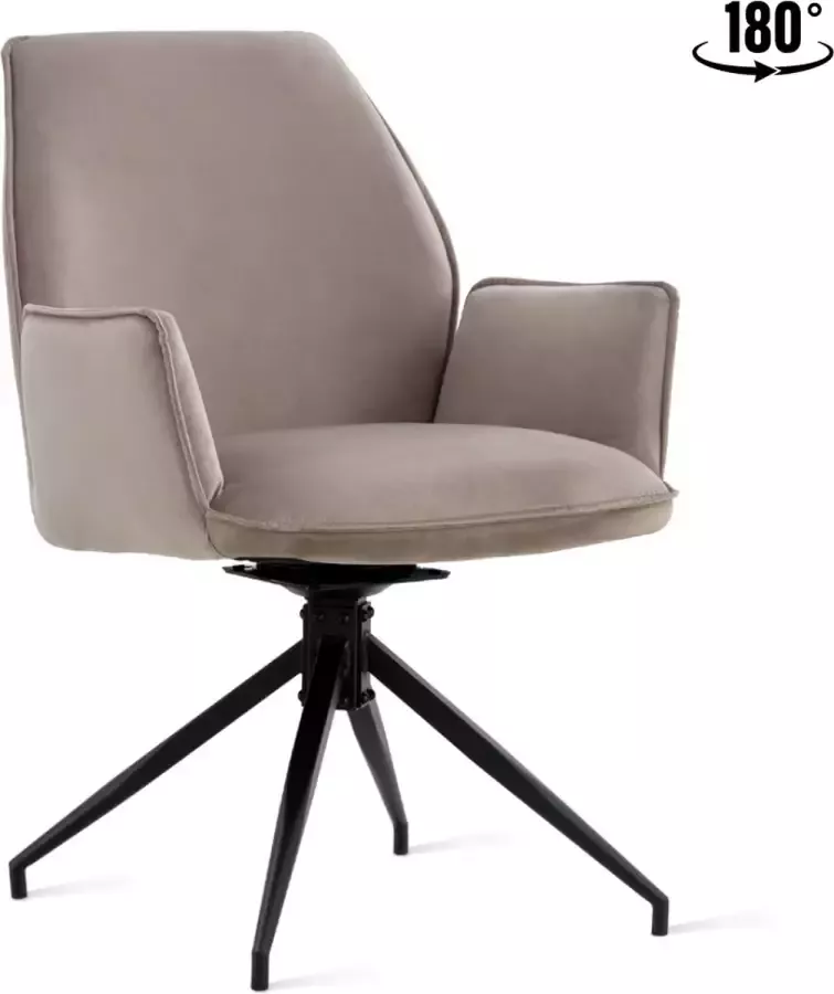 Eetkamerstoel Jill Velvet Taupe Set van 2 stuks