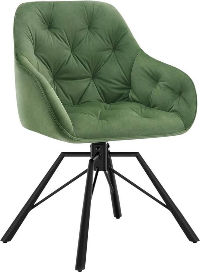 Rootz Living Rootz Eetkamerstoel Keukenstoel Draaifauteuil Comfortabele zit 57 5 ​​cm x 82 5 cm x 53 cm
