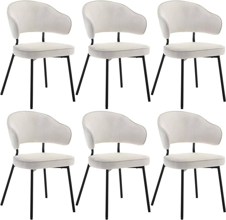 Rootz Living Rootz Eetkamerstoel Keukenstoel Fluwelen gestoffeerde stoel Schuim met hoge dichtheid 54 cm x 83 5 cm x 52 cm