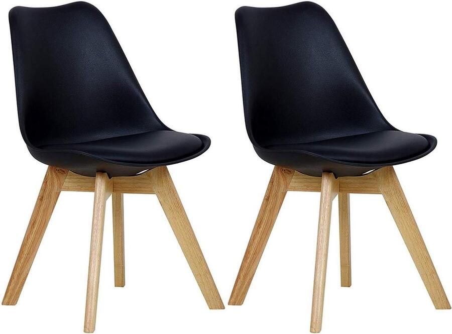 Rootz Living Rootz Eetkamerstoel Keukenstoel Moderne zitplaatsen Schuim met hoge dichtheid Ergonomisch ontwerp Antislip 48 cm x 42 cm x 82 cm