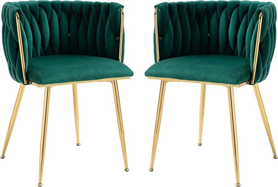 Zonder merk Gotagee Eetkamerstoel Lounge fauteuil Eetkamerstoel Keukenstoel Woonkamerstoel Gestoffeerde stoel 2-delige set