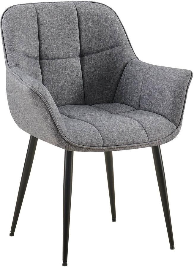 Eetkamerstoel Moderne Designstoel Comfortabele Bekleding & Stevige Metaalconstructie