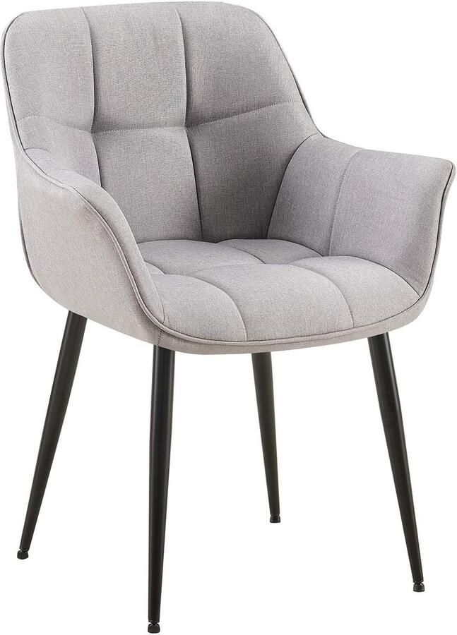 Eetkamerstoel Moderne Designstoel Comfortabele Bekleding & Stevige Metaalconstructie