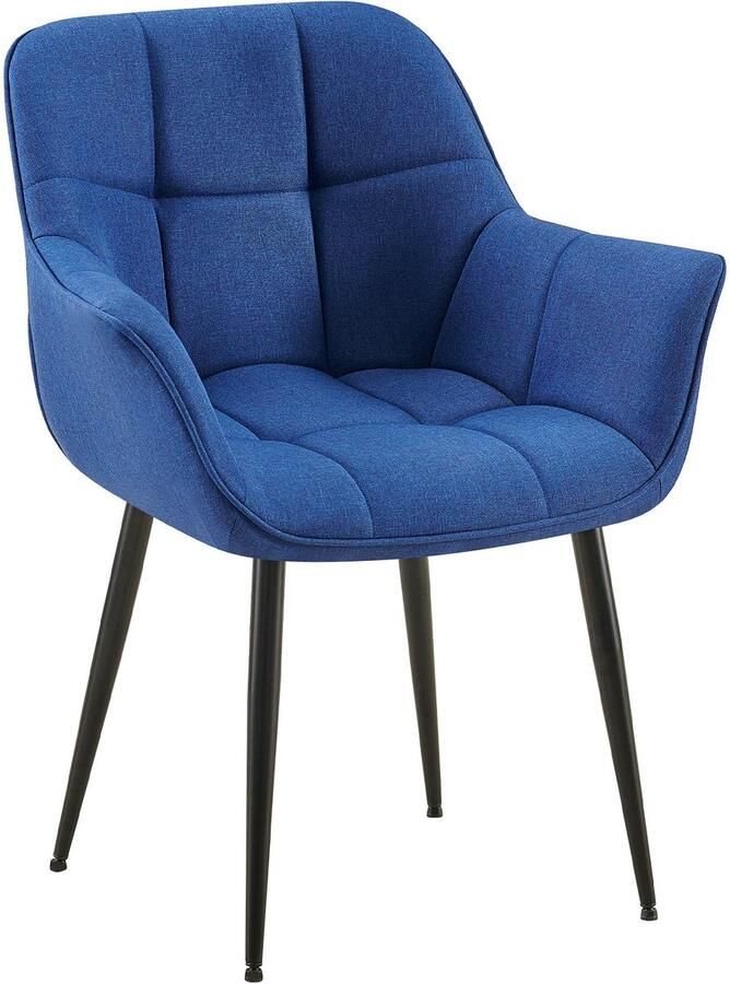 Eetkamerstoel Moderne Designstoel Comfortabele Bekleding & Stevige Metaalconstructie