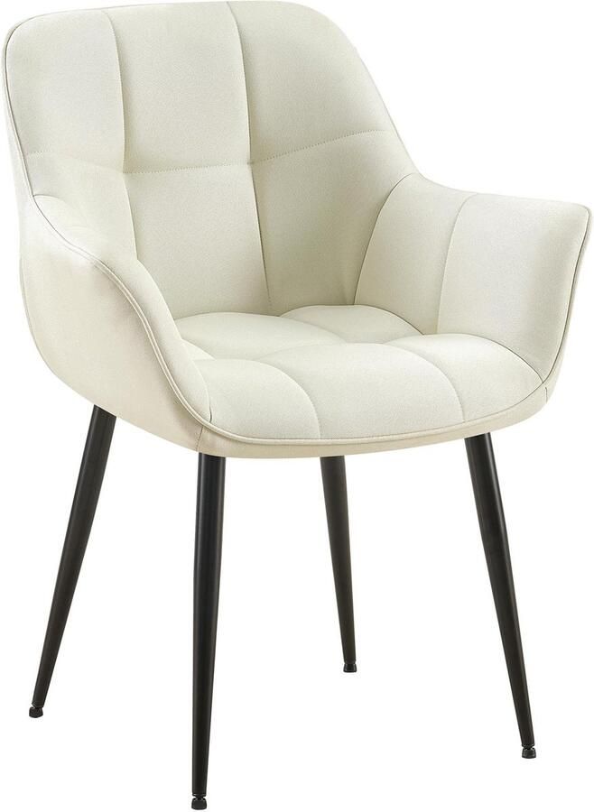 Eetkamerstoel Moderne Designstoel Comfortabele Bekleding & Stevige Metaalconstructie