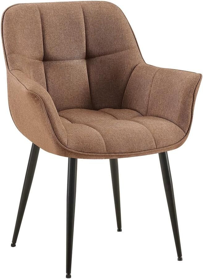 Eetkamerstoel Moderne Designstoel Comfortabele Bekleding & Stevige Metaalconstructie