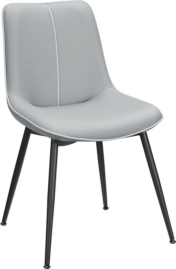 Rootz Living Rootz Eetkamerstoel Moderne stoel Gestoffeerde stoel Multiplex en staal Comfortabele zit 56 cm x 50 cm x 81 cm