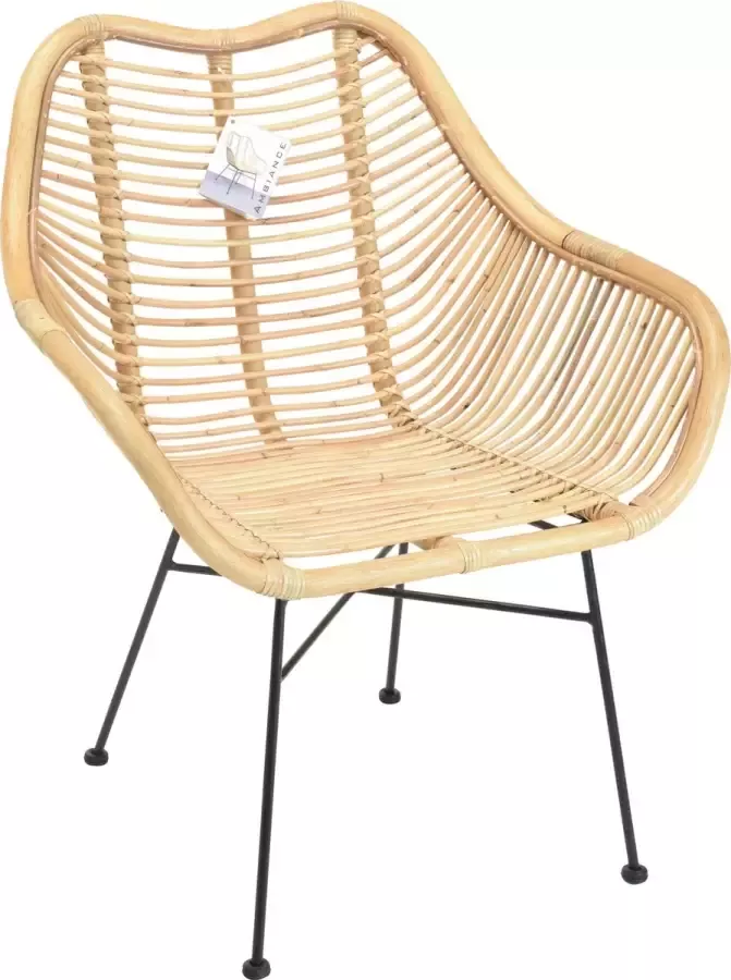 Eetkamerstoel naturel kuipstoel arm stoel fauteuil 60X60XH90CM stoel kubus