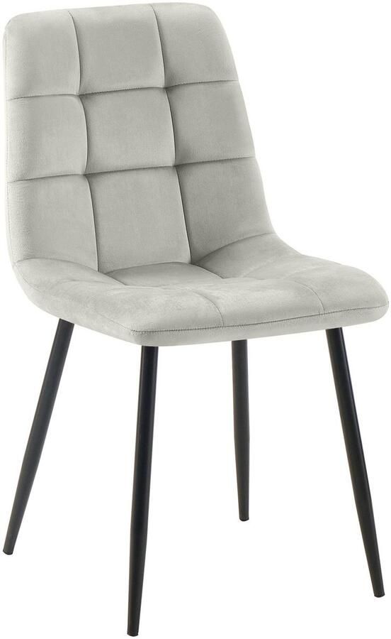 CLP Antibes Eetkamerstoel Zonder armleuning Velvet Fluweel grijs
