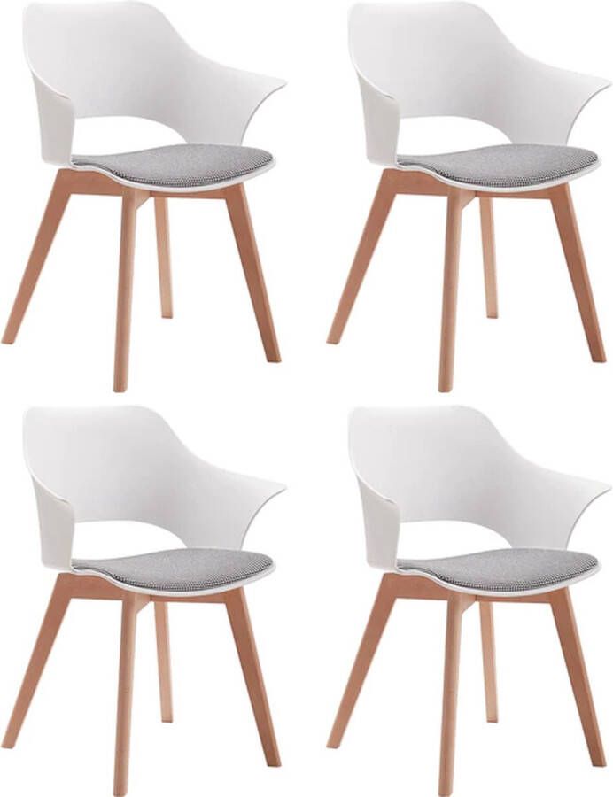 Manzibo Eetkamerstoel Set van 4 Meerdere kleuren Hout Eetkamerstoelen Set Stoelen Set van 4 Modern Stoelen Stoel Scandinavisch