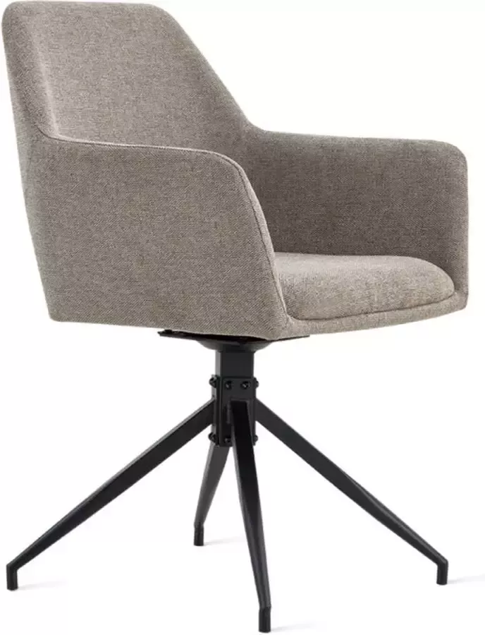 Relaxt Wonen Eetkamerstoel Tess Linnen Taupe Set van 2 stuks
