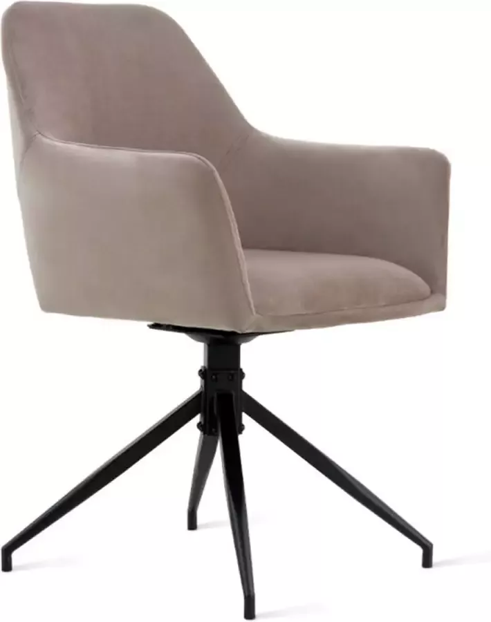 Eetkamerstoel Tess Velvet Taupe Set van 2 stuks