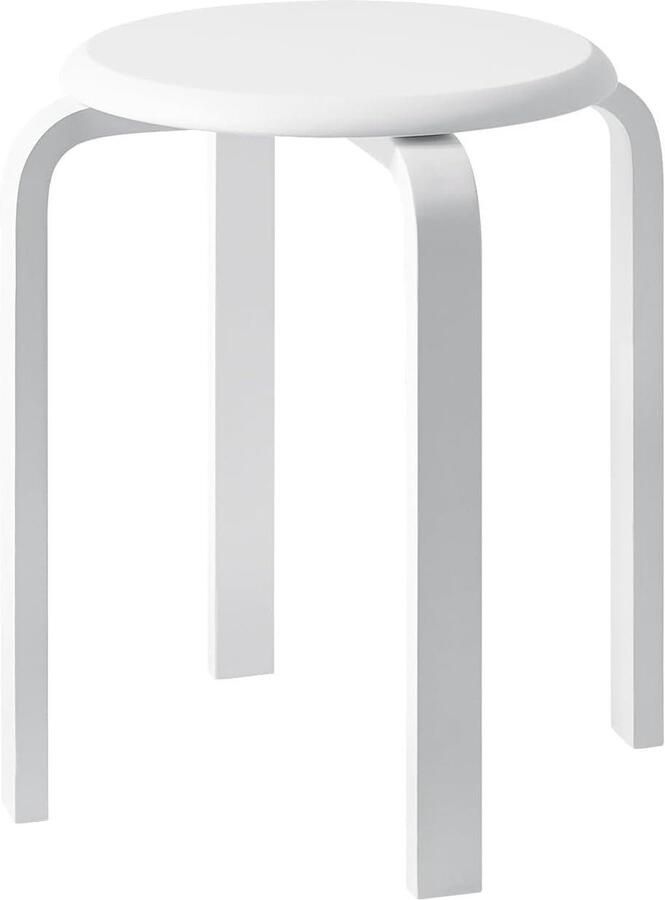 Eetkamerstoelen en barkrukken van massief hout stapelbare stoelen voor woonkamer en keuken wit 40x33x44cm set van 2 moderne en stijlvolle zitmeubelen