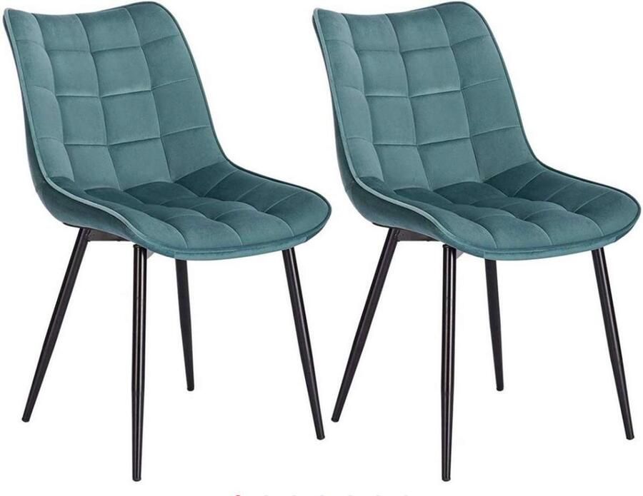 Bolt Edge Eetkamerstoelen Velvet Turquoise Kuipstoel Set van 2 4 of 6