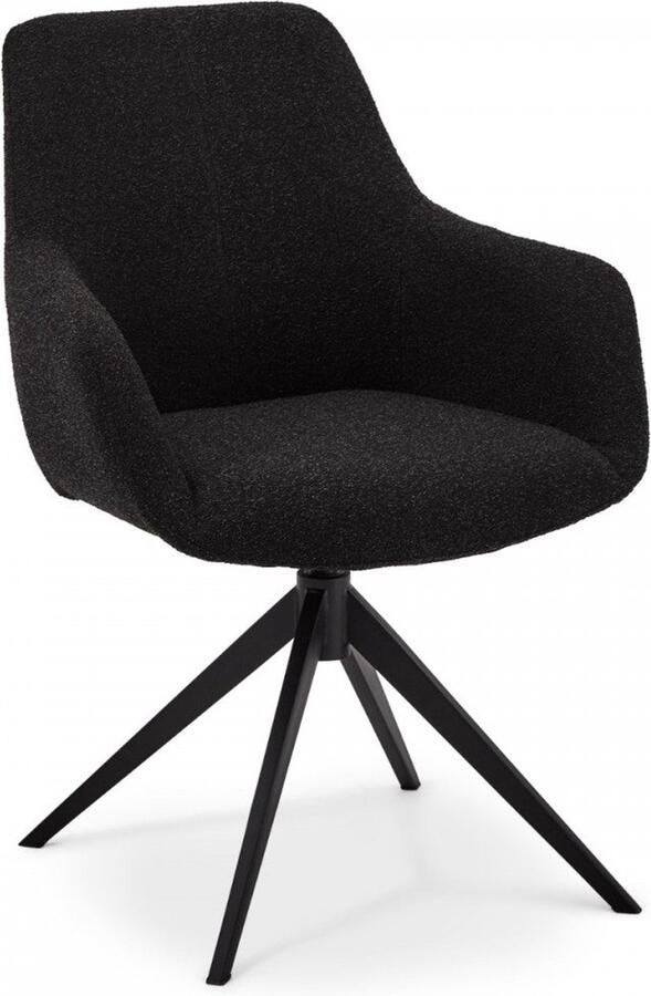 Rootz Living Rootz Eetkamerstoelenset Bouclé gestoffeerde stoelen Comfortabel en veelzijdig Superieur comfort duurzaam eenvoudig onderhoud 64 cm x 64 cm x 87 cm