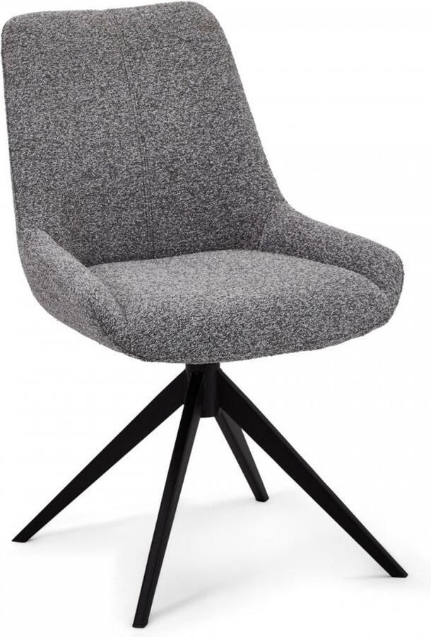Rootz Living Rootz Eetkamerstoelenset Draaistoel Moderne eetkamerstoelen Luxe polyester stof Comfort schuimkussen Strakke metalen poten 64 cm x 56 cm x 87 cm