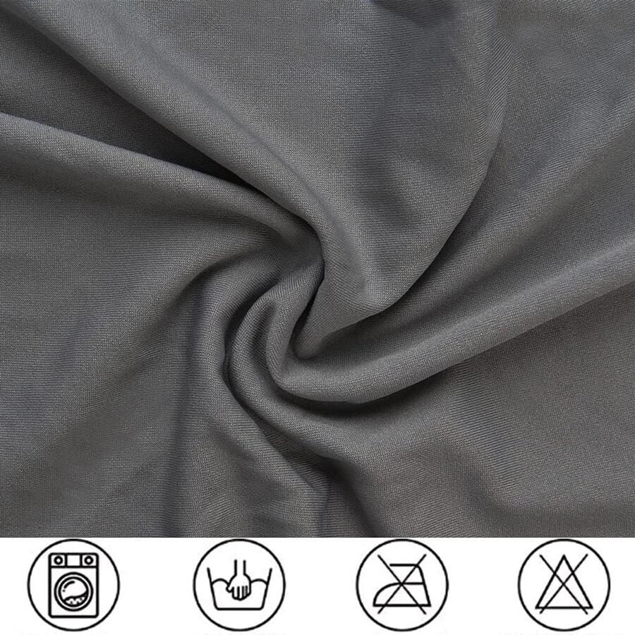 Eetkamerstoelhoezen 6 stuks elastische spandex-stoelhoezen met hoge rugleuning afneembare wasbare stoelovertrekken solide stoelbekleding voor hotel eetkamer ceremonie banket bruiloft (grijs)