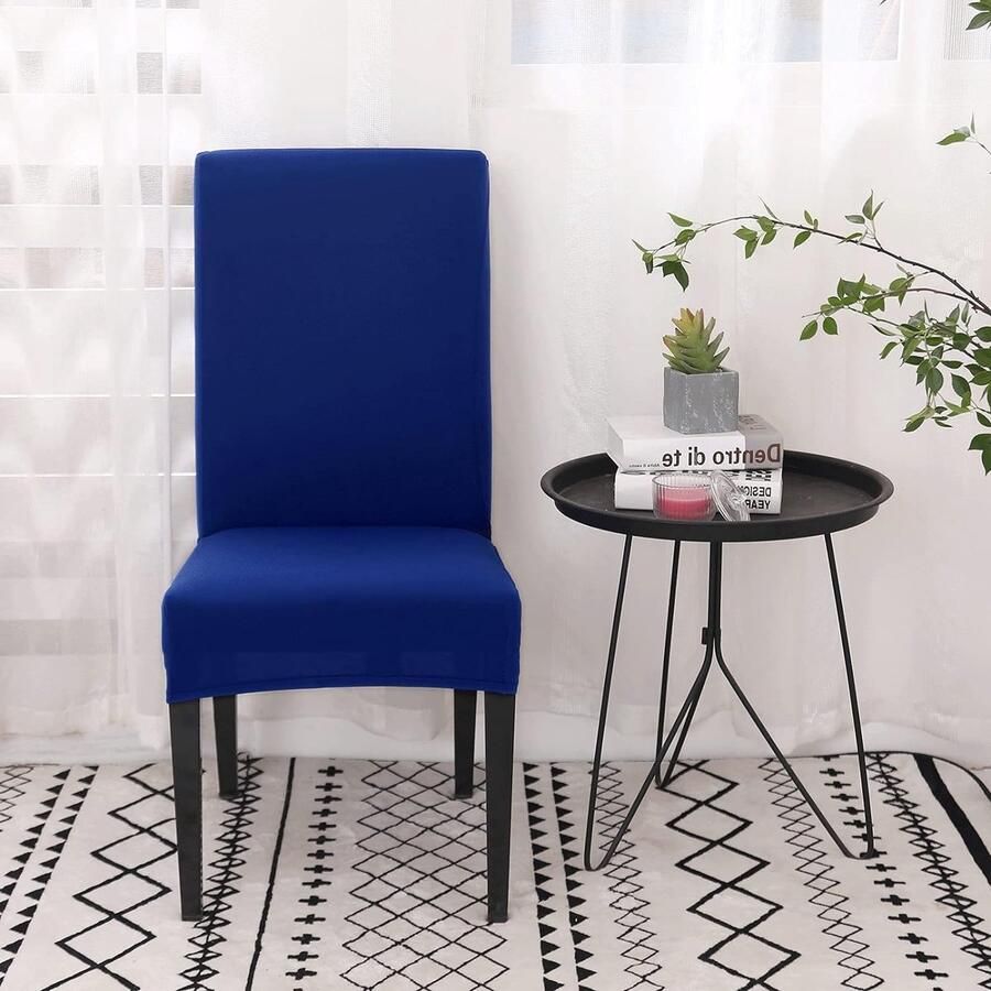 Eetkamerstoelhoezen hoezen set van 4 of 6 stretch verwijderbare wasbare eetkamerstoelbeschermer decoratieve hoes voor hotel ceremonie banket keuken restaurant thuis