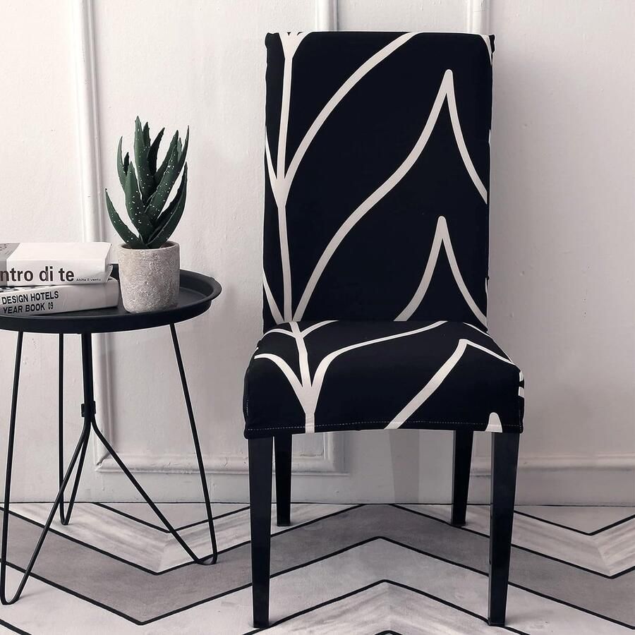 Eetkamerstoelhoezen set van 4 of 6 stretch verwijderbare wasbare eetkamerstoelbeschermer decoratie hoes stoelhoes voor hotel ceremonie banket keuken restaurant thuis