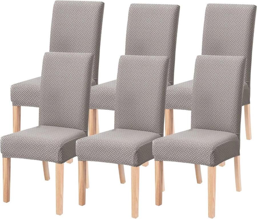 Eetkamerstoelhoezen set van 6 Stretch Spandex wasbare stoelhoezen voor eetkamer en hotel