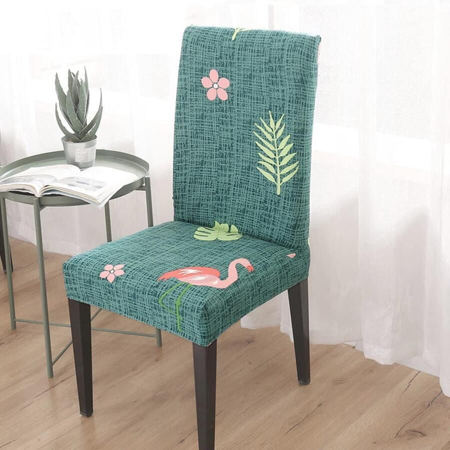 Eetkamerstoelhoezen Set van 6 Stretch Wasbaar en Afneembaar