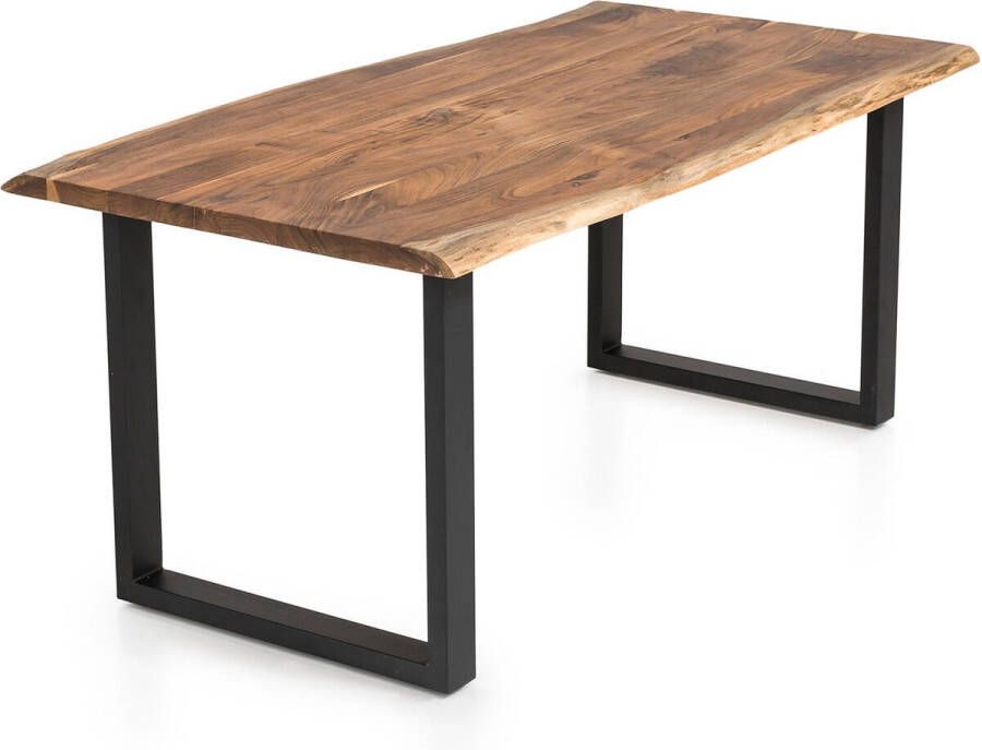 Eetkamertafel Guido Acacia 200cm Acacia Rechthoek 200x100cm Hoogte 76.5 cm