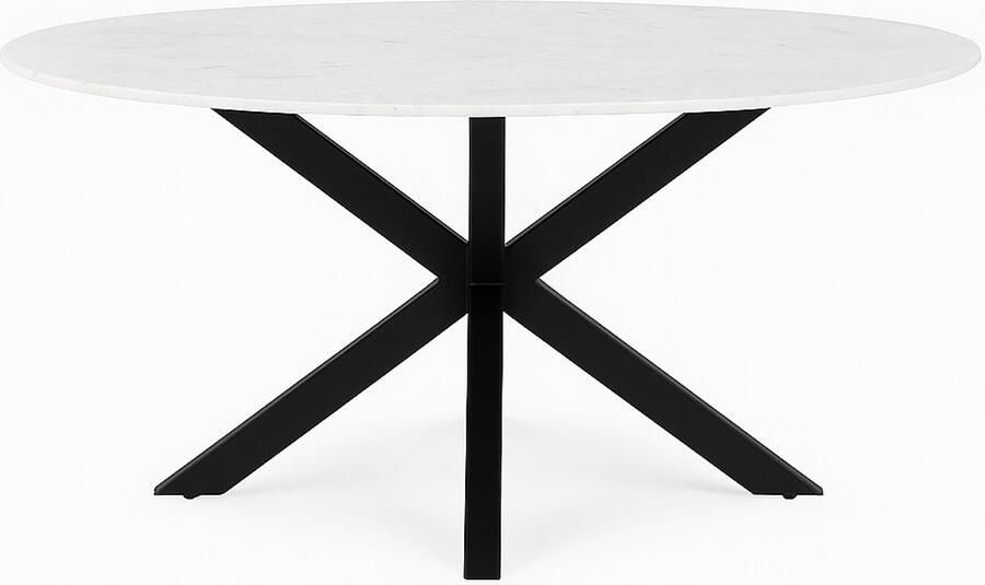 Starfurn Eetkamertafel Lynn | Rond | Wit marmer | 130 CM STF-9007 - Foto 3