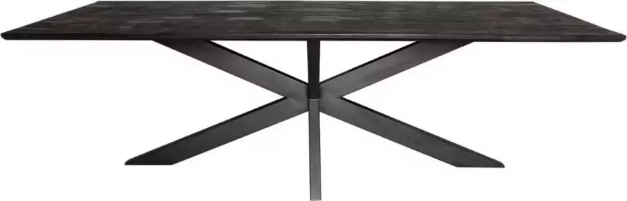 Eetkamertafel zwart Eettafel Daan Eetkamertafel mangohout 240 cm