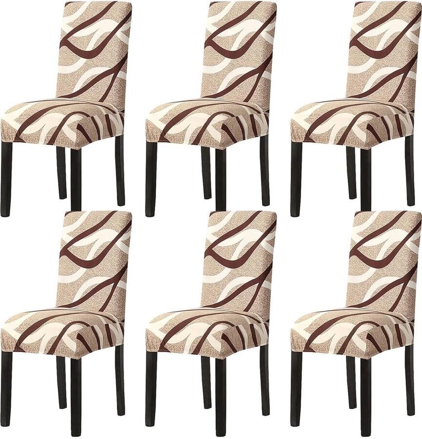 Eetstoelhoezen set van 6 Bescherming en renovatie Geschikt voor stoelen